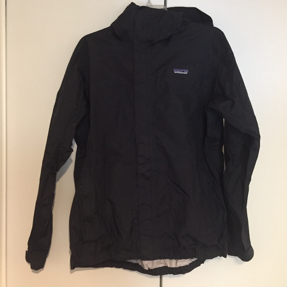 Patagonia Womens' Rain Jacket, Black, Size XL